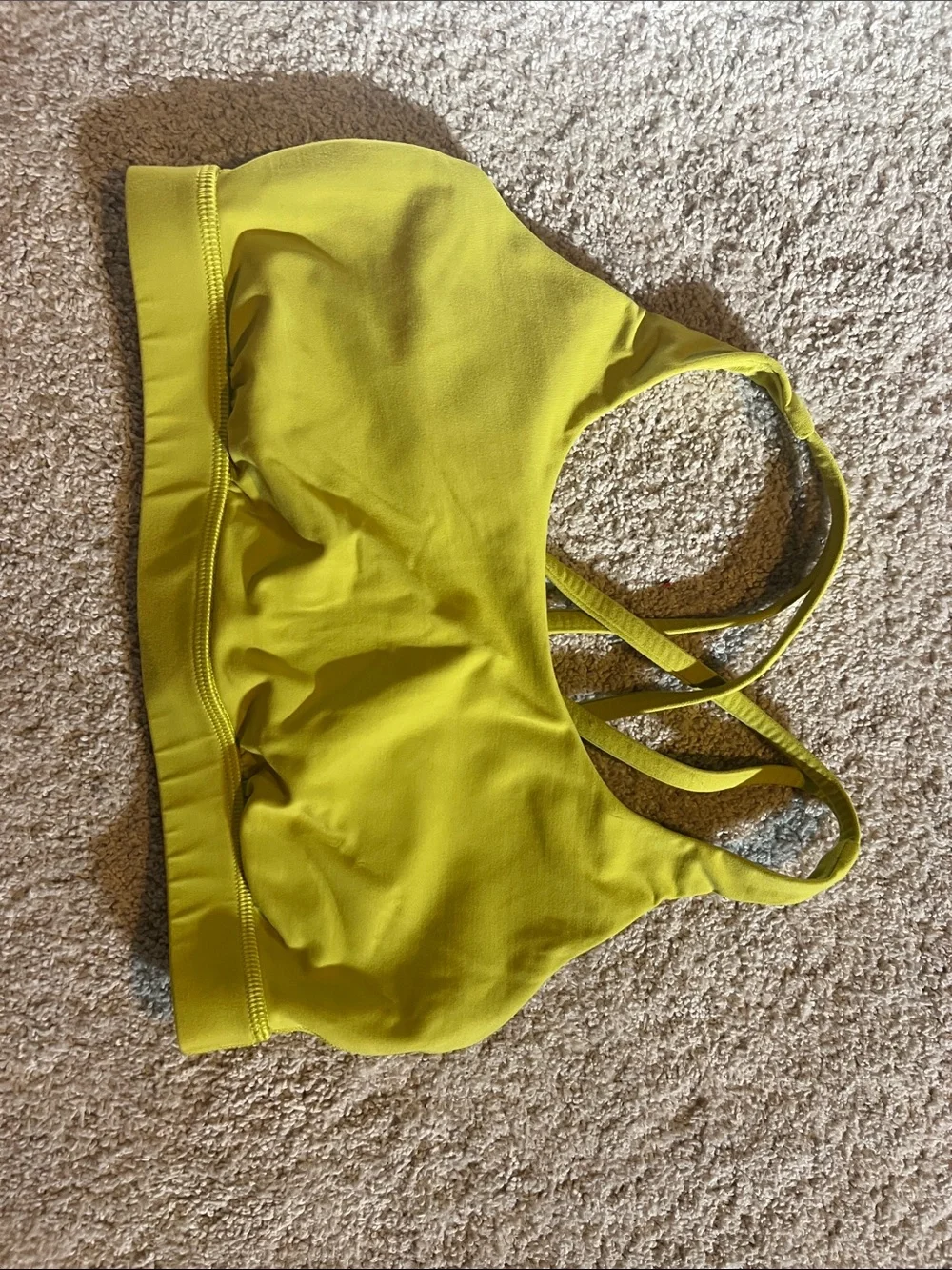 lululemon athletica Chartreuse Double-Strap Sports Bralette